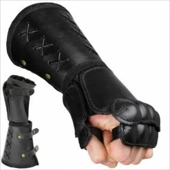 Etaya European Medieval Warrior Fighting Leather Wrist Boxing Gloves