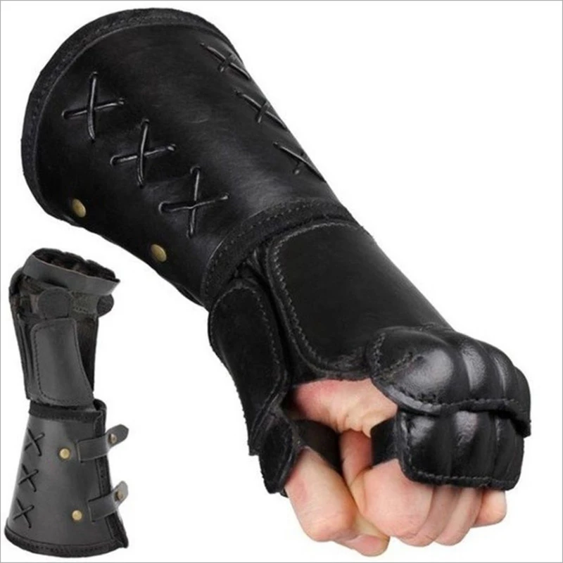 Etaya European Medieval Warrior Fighting Leather Wrist Boxing Gloves