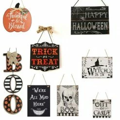 Etaya Halloween Party Decoration Hanging Board Wooden Crafts
