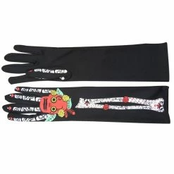 Etaya Halloween Cosplay Props Mid-length Skull Gloves