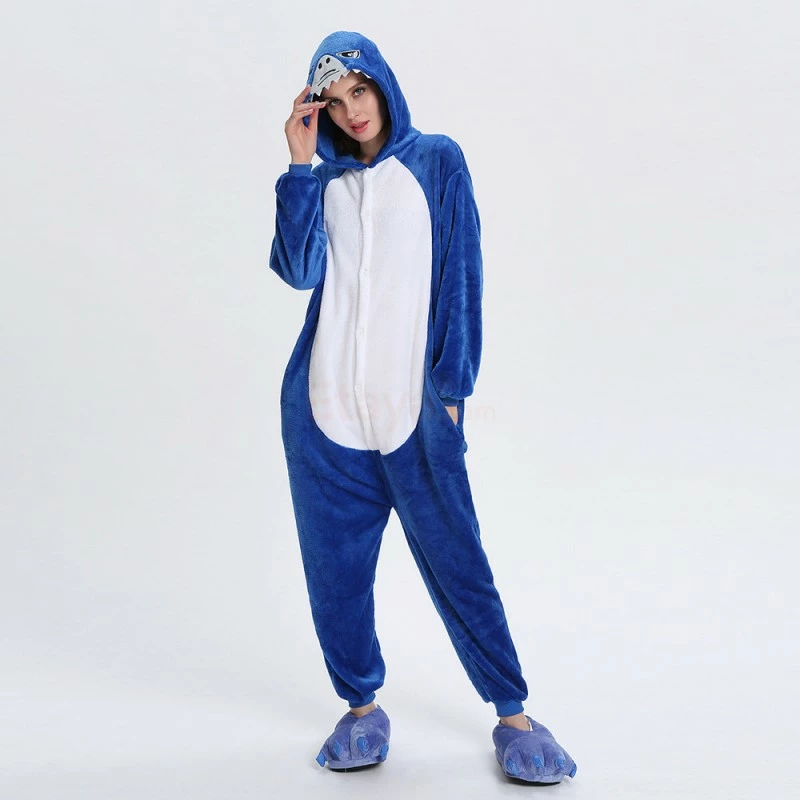 Etaya Shark Kigurumi Animal Onesie Pajama Costumes For Adult - Image 7