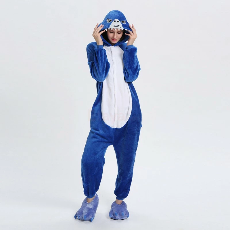 Etaya Shark Kigurumi Animal Onesie Pajama Costumes For Adult - Image 9