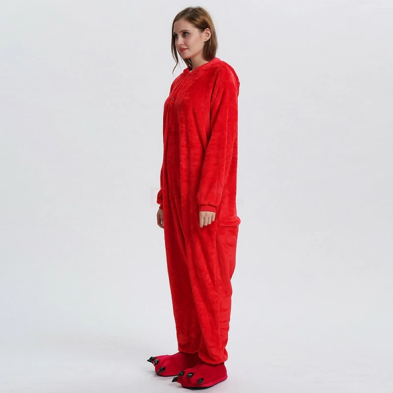 Etaya Red Sesame Street Elmo Kigurumi Onesies Pajamas Animal Onesies For Adult - Image 3