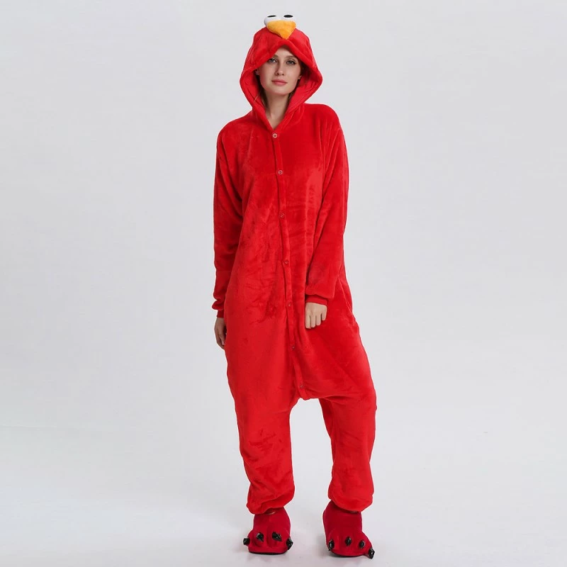 Etaya Red Sesame Street Elmo Kigurumi Onesies Pajamas Animal Onesies For Adult - Image 7