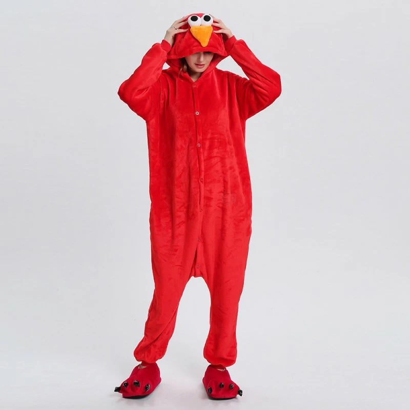 Etaya Red Sesame Street Elmo Kigurumi Onesies Pajamas Animal Onesies For Adult - Image 11
