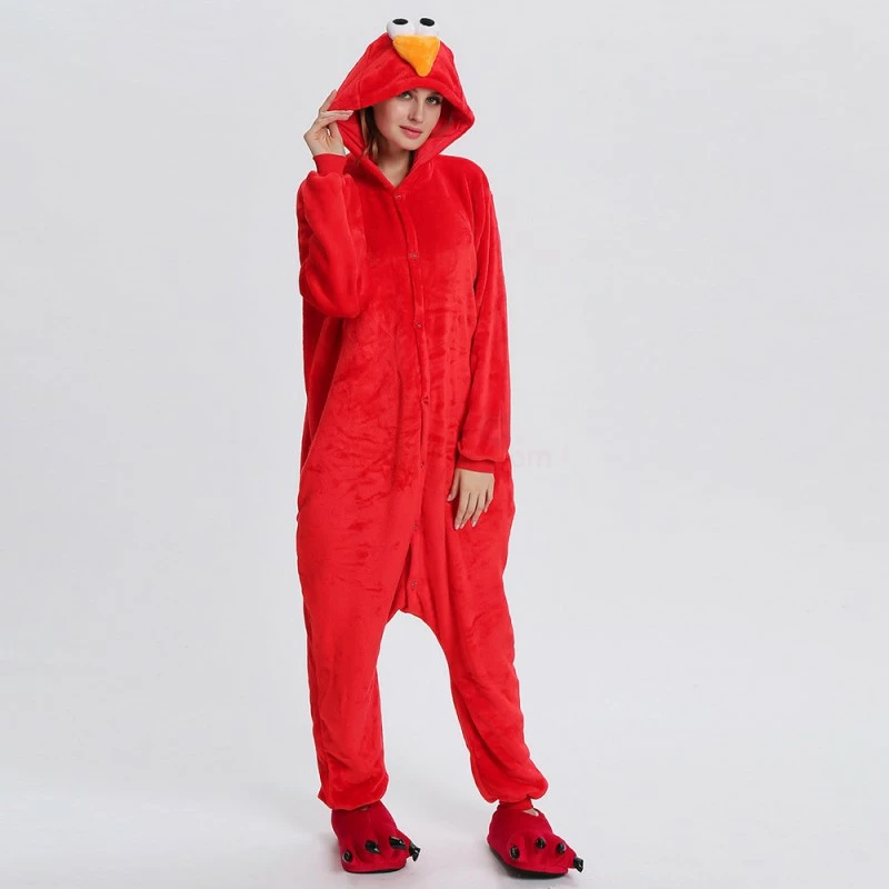 Etaya Red Sesame Street Elmo Kigurumi Onesies Pajamas Animal Onesies For Adult - Image 12