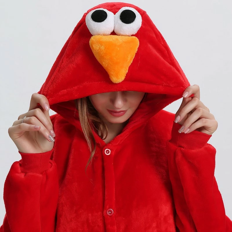 Etaya Red Sesame Street Elmo Kigurumi Onesies Pajamas Animal Onesies For Adult - Image 14