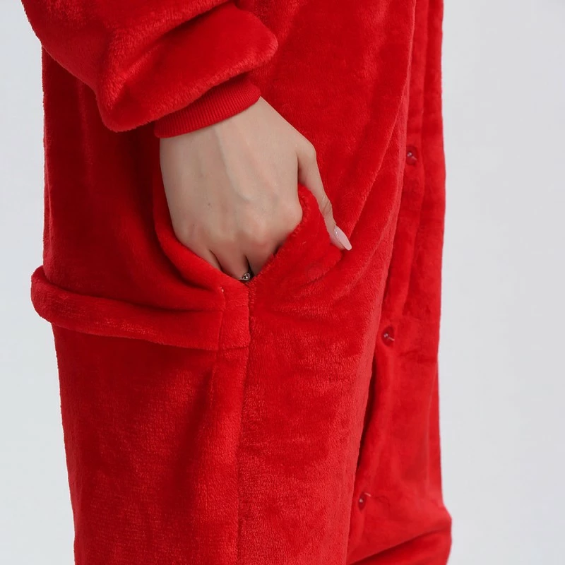 Etaya Red Sesame Street Elmo Kigurumi Onesies Pajamas Animal Onesies For Adult - Image 15