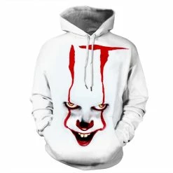 Etaya White Pennywise Sweatshirt It Chapter Two Halloween Hoodies