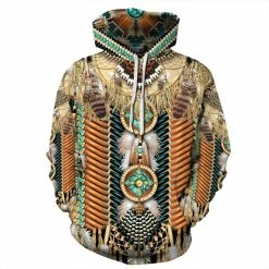 Etaya American Indian Fashion Long Sleeve Hoodie