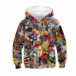 Etaya Kids Anime Hoodie 3D Printed Pattern Long Sleeve Sweatshirt