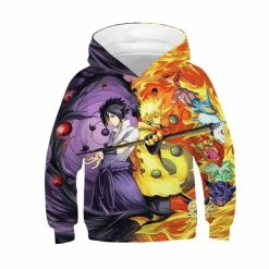 Etaya Kids Anime Pattern Hoodie 3D Printed Long Sleeve Sweatshirt