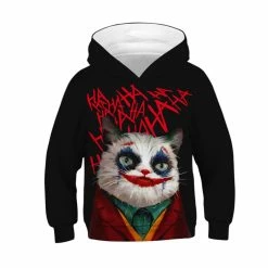Etaya Kids Clown Hoodie Daily Going Out Clown Halloween Sweatshirt