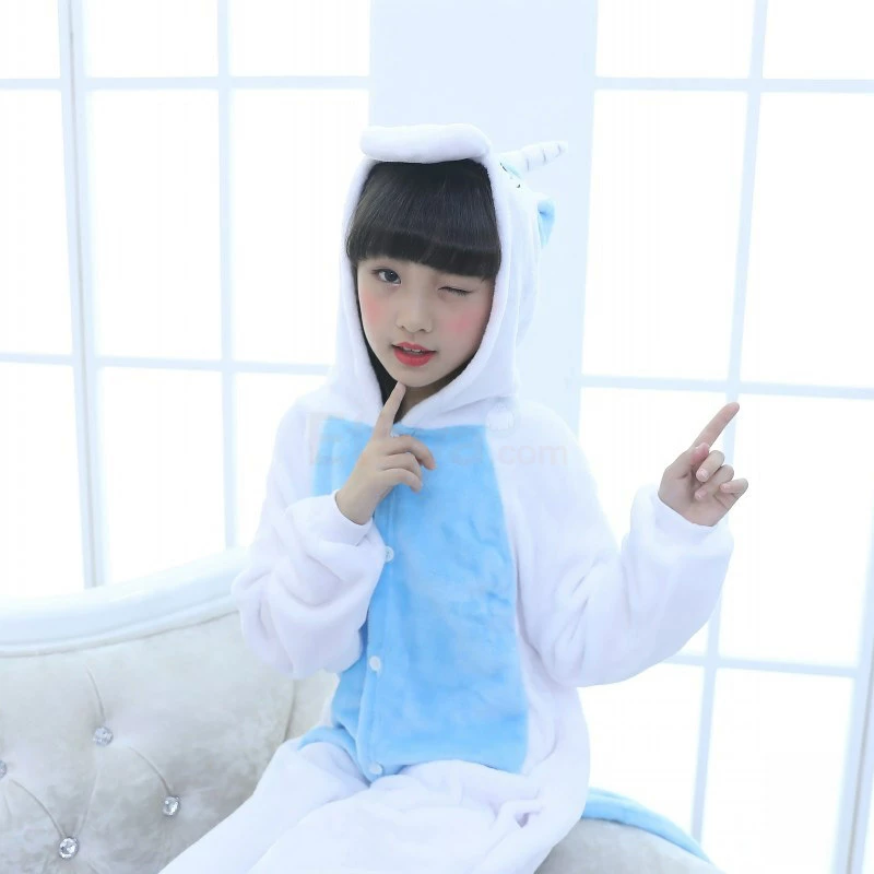 Etaya Kids Unicorn Blue Kigurumi Onesies Animal Costume Pajamas - Image 10