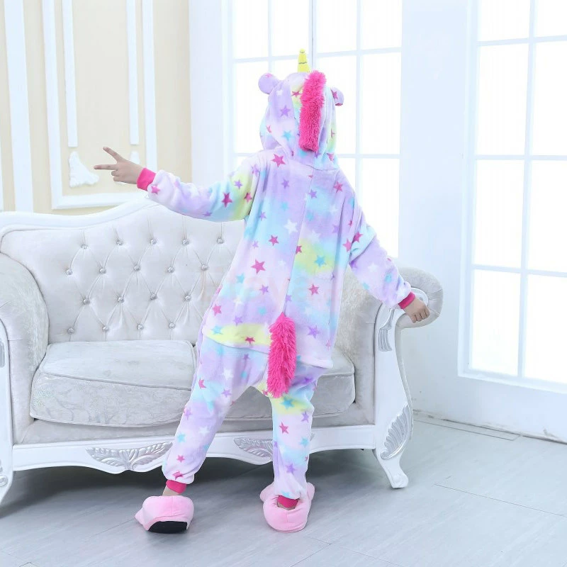 Etaya Kids Colorful Unicorn Kigurumi Animal Onesies Pajamas - Image 5