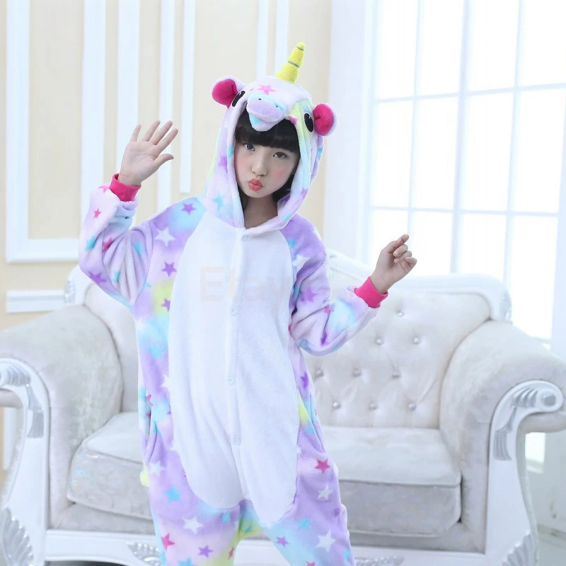 Etaya Kids Colorful Unicorn Kigurumi Animal Onesies Pajamas - Image 7