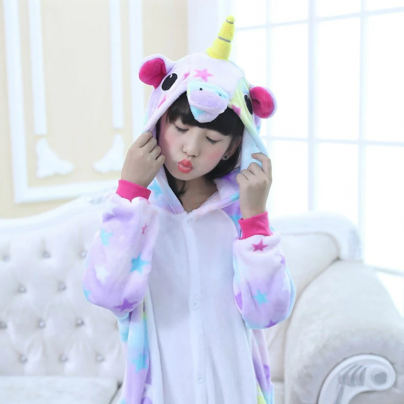 Etaya Kids Colorful Unicorn Kigurumi Animal Onesies Pajamas - Image 8