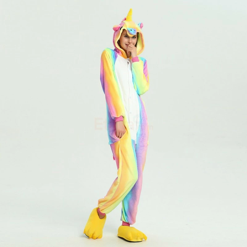 Etaya Colorful Unicorn Kigurumi Onesies Pajamas Animal Onesies For Adult - Image 6