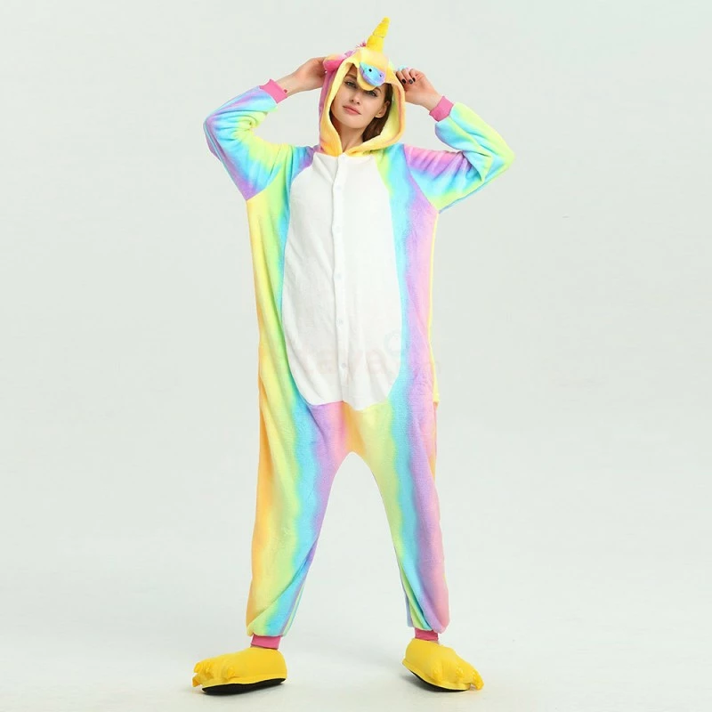 Etaya Colorful Unicorn Kigurumi Onesies Pajamas Animal Onesies For Adult - Image 9