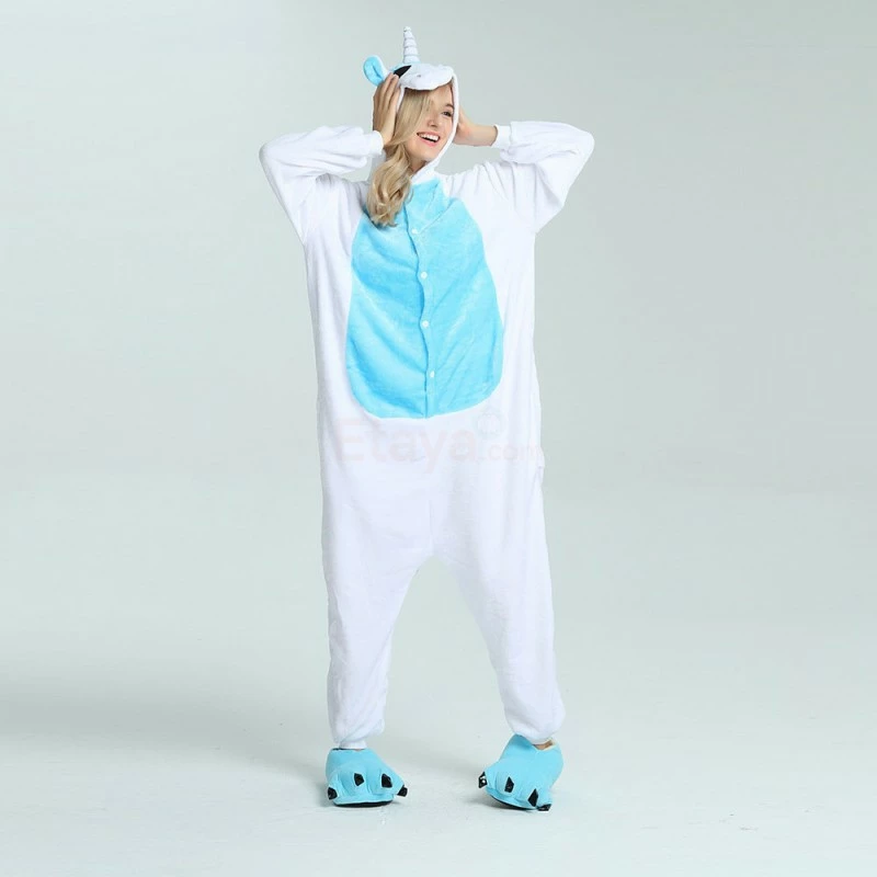 Etaya Blue Unicorn Kigurumi Onesies Pajamas Animal Onesies For Adult - Image 10