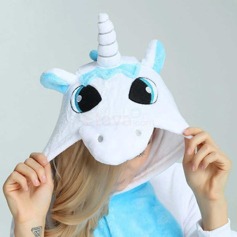 Etaya Blue Unicorn Kigurumi Onesies Pajamas Animal Onesies For Adult - Image 12