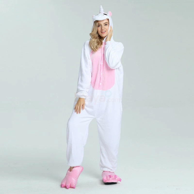 Etaya Pink Unicorn Kigurumi Animal Onesie Pajama Costumes For Adult - Image 11