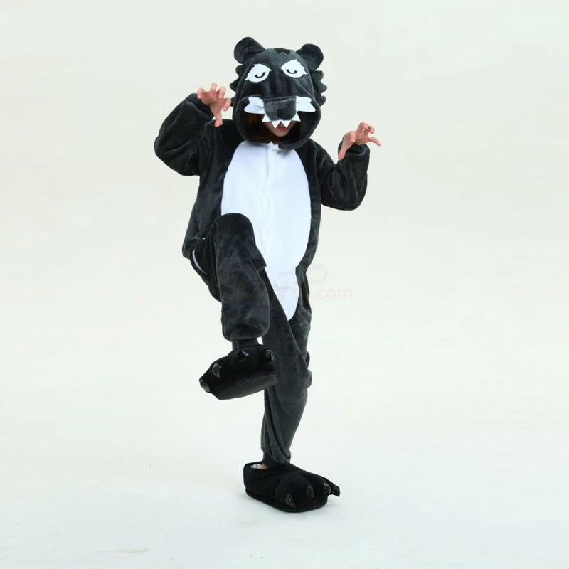 Etaya Kids Timber Wolf Onesie Pajamas Animal Kigurumi Costumes Kids Onesie - Image 5
