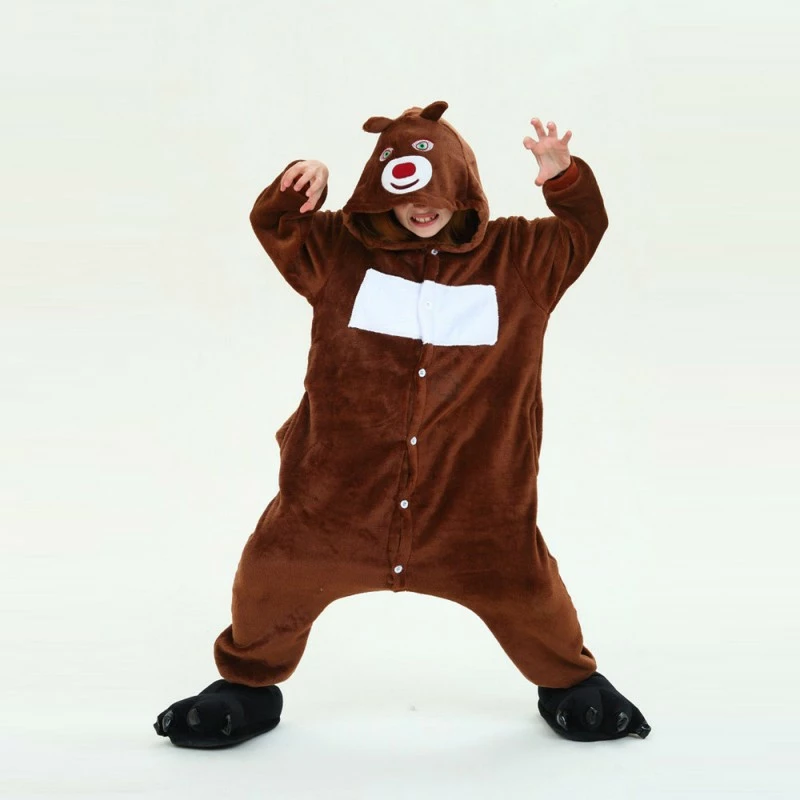 Etaya Kids Boonie Bears Kigurumi Animal Onesies Pajamas - Image 3