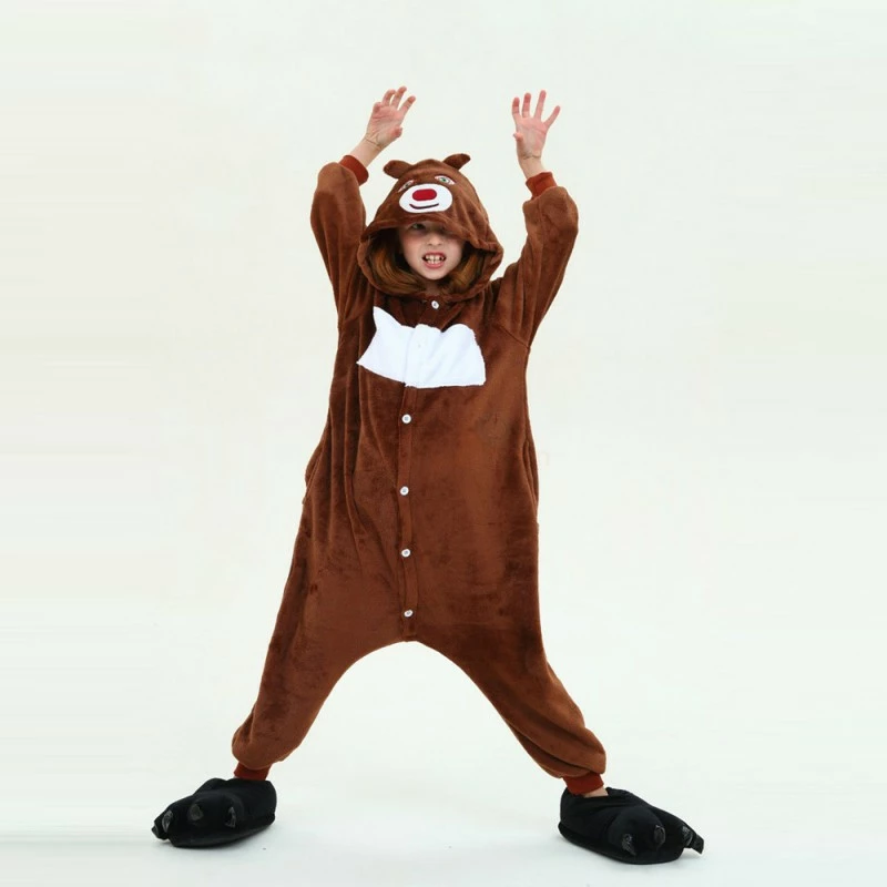 Etaya Kids Boonie Bears Kigurumi Animal Onesies Pajamas - Image 7