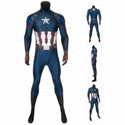 Etaya Captain America Cosplay Costume Avengers 4 Endgame Steve Rogers Jumpsuit