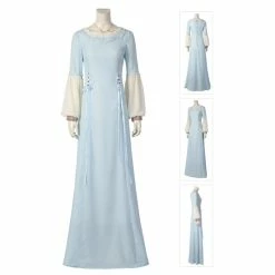 Etaya Young Alicent Hightower Blue Dress House Of The Dragon Cosplay Suits