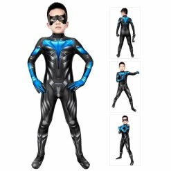 Etaya Nightwing Costumes Titans Dick Grayson Cosplay Suit For Kids