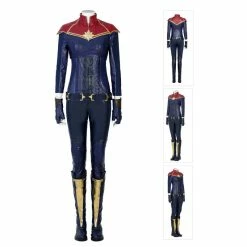 Etaya Captain Marvel Cosplay Suit Carol Danvers Blue Costume