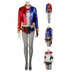 Etaya Suicide Squad Harley Quinn Cosplay Costumes Full Set Deluxe Edition