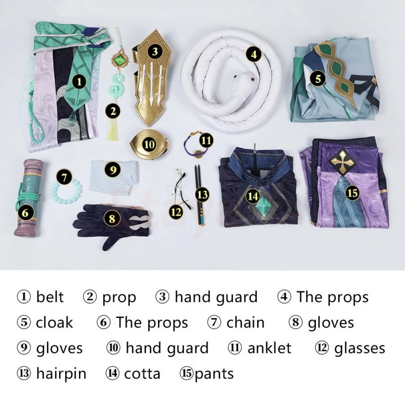Etaya Genshin Impact Baizhu Game Cosplay Costumes - Image 30