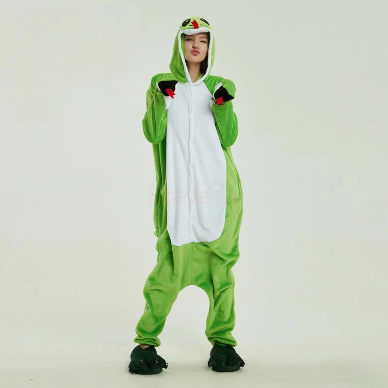 Etaya Green Snake Kigurumi Animal Onesie Pajama Costumes For Adult - Image 9