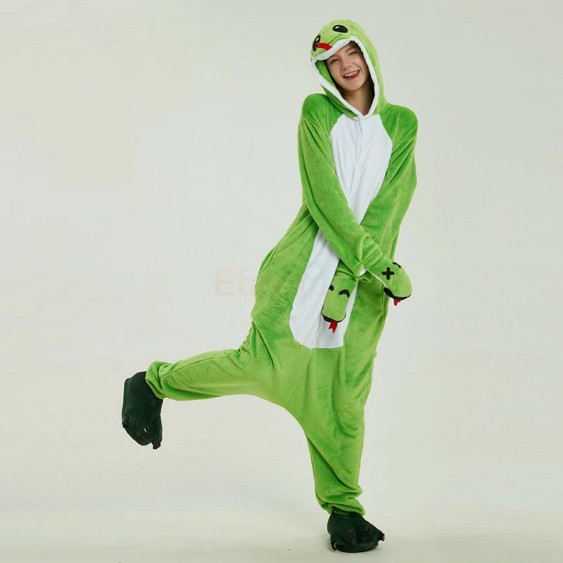 Etaya Green Snake Kigurumi Animal Onesie Pajama Costumes For Adult - Image 13