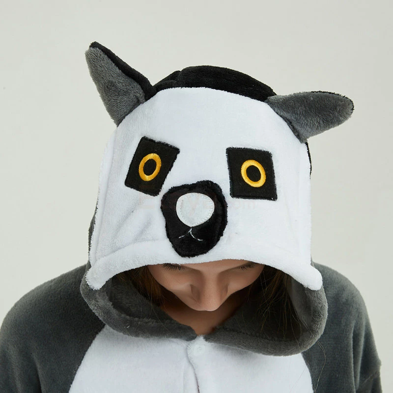 Etaya Ring Tailed Lemur Kigurumi Onesies Pajamas Animal Onesies For Adult - Image 15