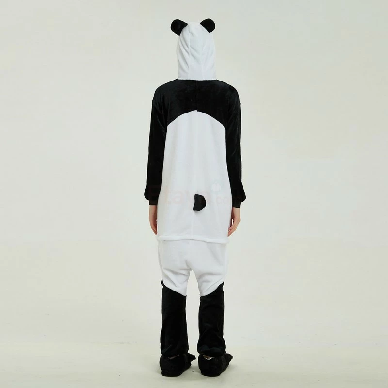 Etaya Black White Kung Fu Panda Kigurumi Animal Onesie Pajama Costumes For Adult - Image 5