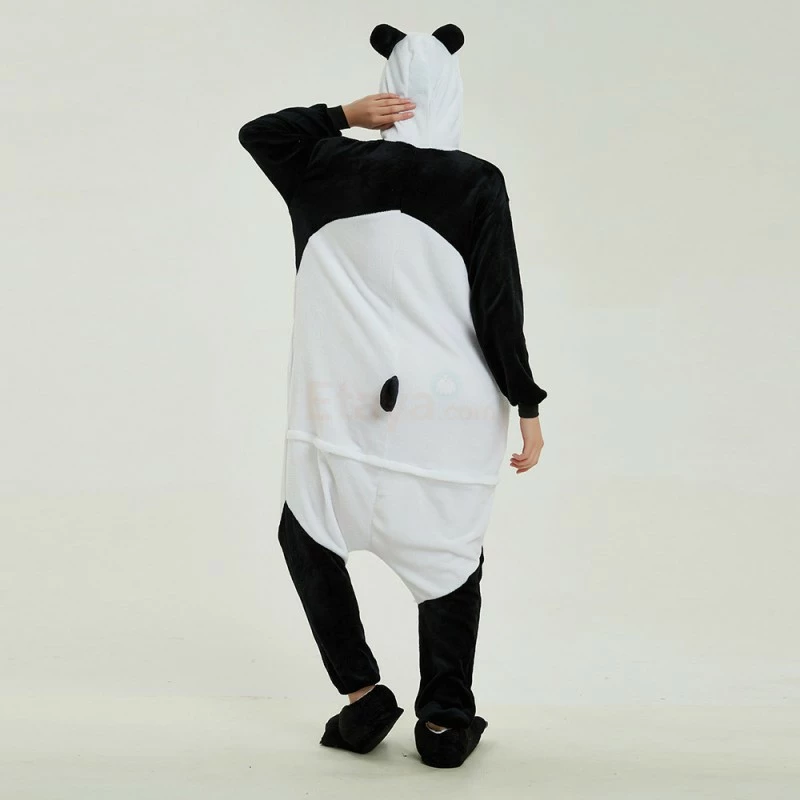 Etaya Black White Kung Fu Panda Kigurumi Animal Onesie Pajama Costumes For Adult - Image 6