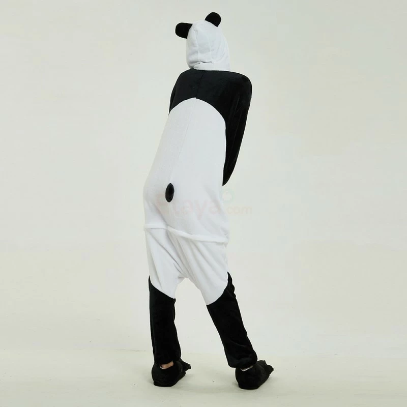 Etaya Black White Kung Fu Panda Kigurumi Animal Onesie Pajama Costumes For Adult - Image 7