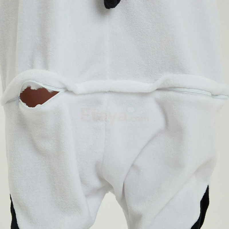 Etaya Black White Kung Fu Panda Kigurumi Animal Onesie Pajama Costumes For Adult - Image 18
