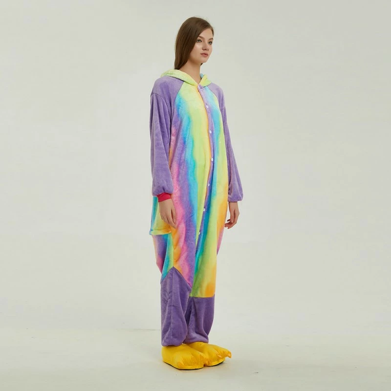 Etaya Colorful Kung Fu Panda Kigurumi Animal Onesie Pajama Costumes For Adult - Image 3