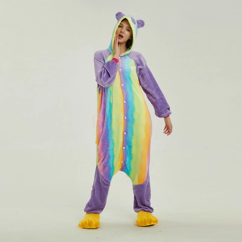 Etaya Colorful Kung Fu Panda Kigurumi Animal Onesie Pajama Costumes For Adult - Image 9