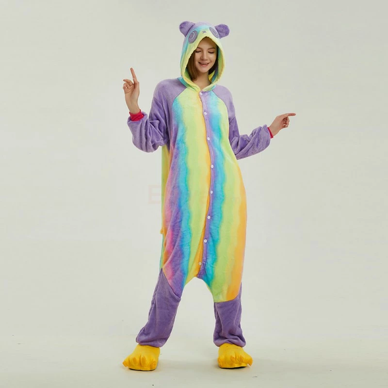 Etaya Colorful Kung Fu Panda Kigurumi Animal Onesie Pajama Costumes For Adult - Image 10