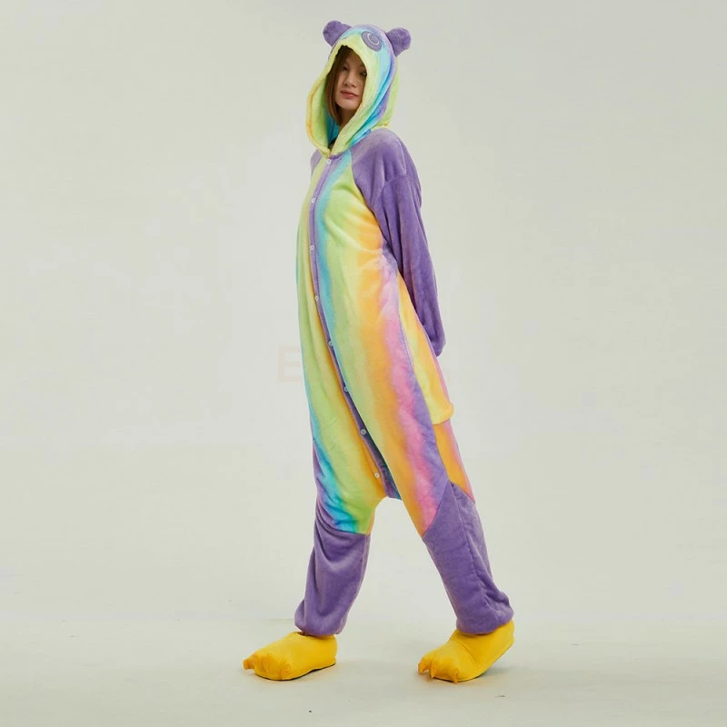 Etaya Colorful Kung Fu Panda Kigurumi Animal Onesie Pajama Costumes For Adult - Image 11