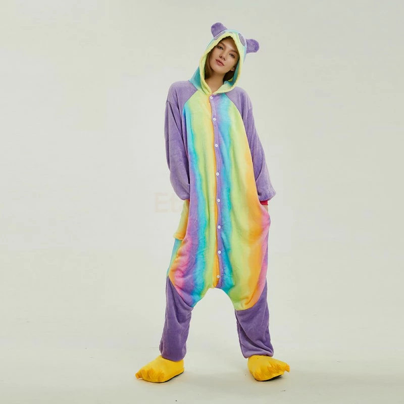 Etaya Colorful Kung Fu Panda Kigurumi Animal Onesie Pajama Costumes For Adult - Image 12