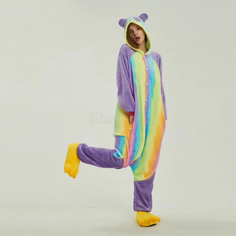 Etaya Colorful Kung Fu Panda Kigurumi Animal Onesie Pajama Costumes For Adult - Image 13