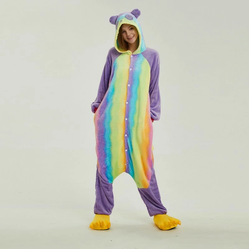 Etaya Colorful Kung Fu Panda Kigurumi Animal Onesie Pajama Costumes For Adult - Image 14