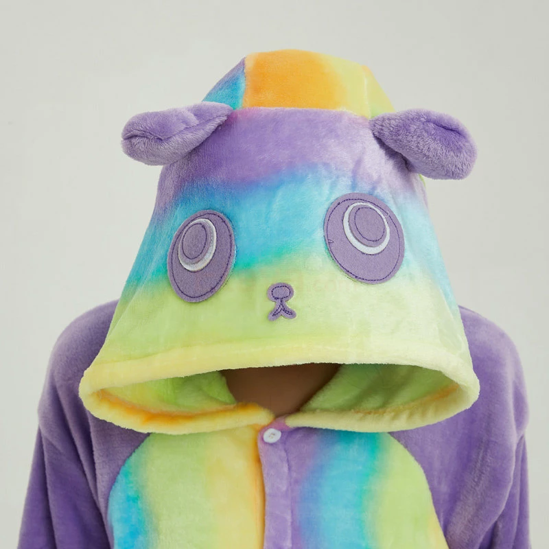 Etaya Colorful Kung Fu Panda Kigurumi Animal Onesie Pajama Costumes For Adult - Image 15